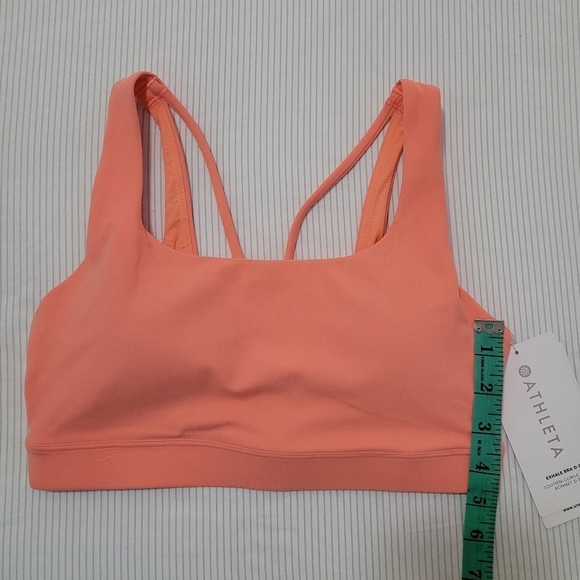 Athleta Exhale Bra D-DD+ Coral Orange Peach Sports Bra Women's Size XS - Picture 7 of 8